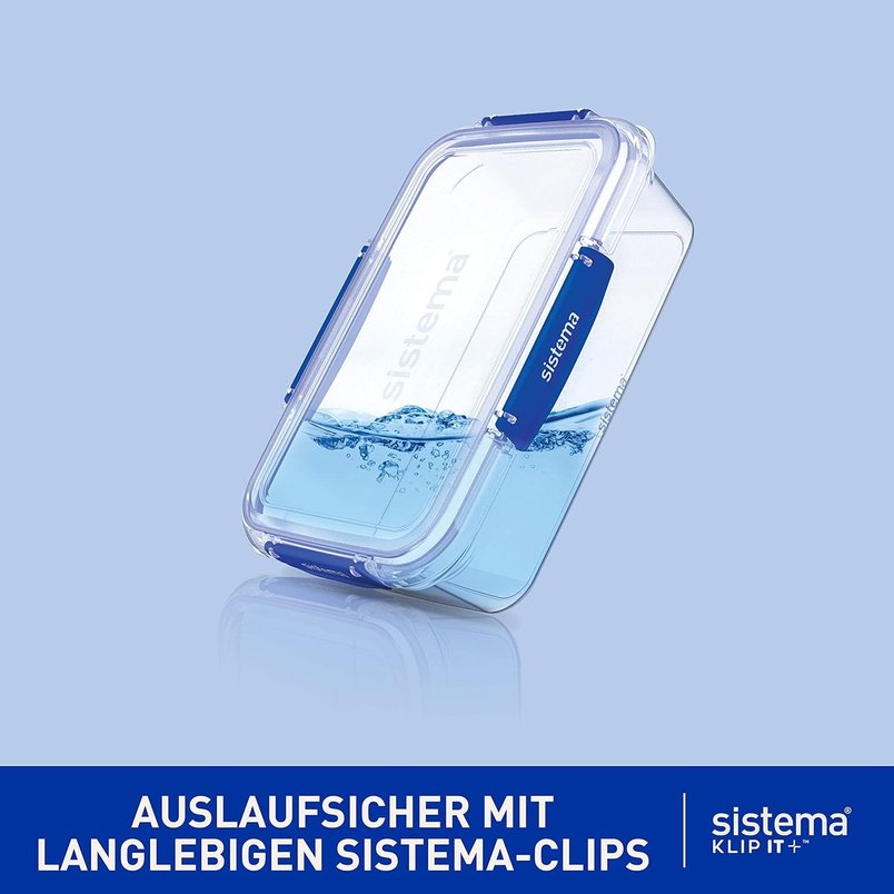 3 Sistema KLIP IT PLUS Leakproof Food Storage Containers for £6.49