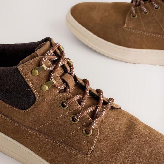 Tan Brown Knitted Collar Ankle Boots for £15