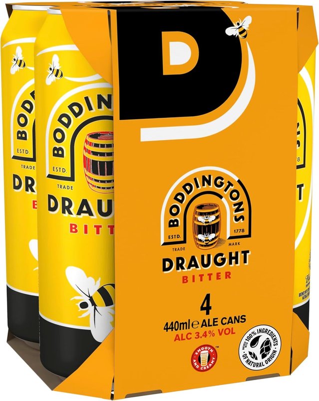 Boddingtons Draught Bitter Beer, 24 x 440ml cans for £13.11 with Voucher