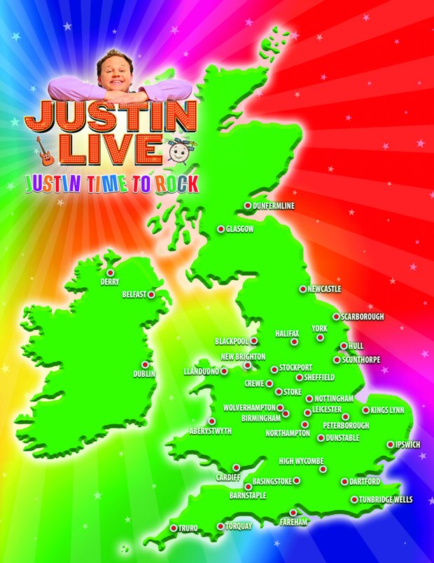 Justin Fletcher is back on stage in a brand-new live show