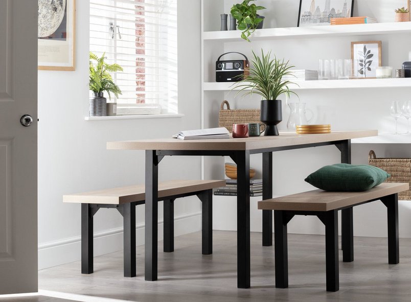 Habitat Zayn Birch Dining Set with 2 Benches for £106