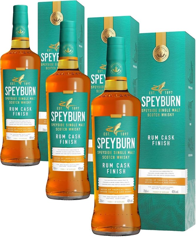 pack of 3 Speyburn Rum Cask Finish Single Malt, 70cl, 40%  for £44.94