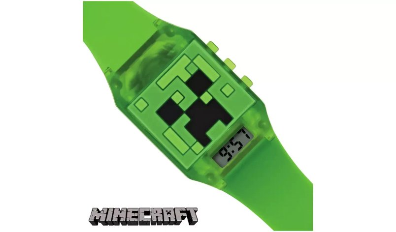 Minecraft Kids Green Digital Watch