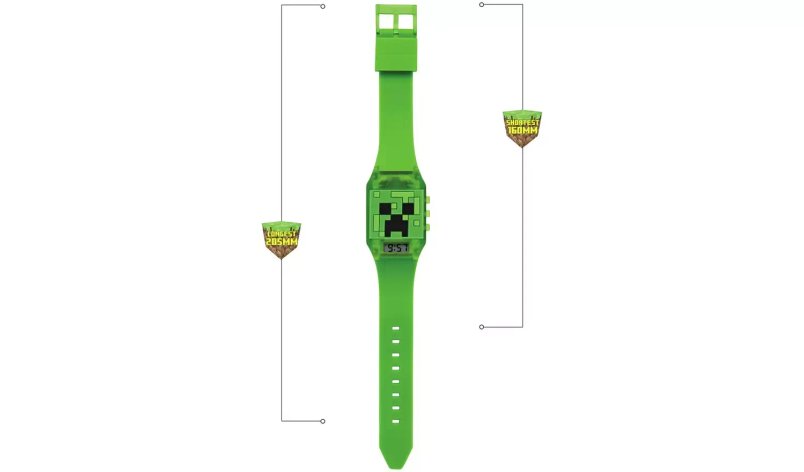 Minecraft Kids Green Digital Watch