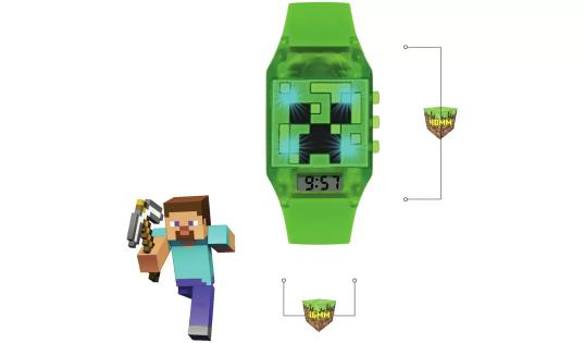 Minecraft Kids Green Digital Watch