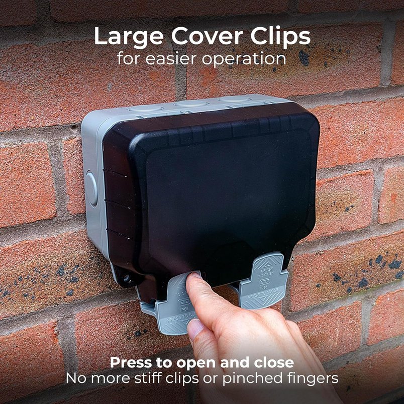 BG Electrical WP22 Outdoor Double Socket – IP66 Weatherproof, 13A for £8.39