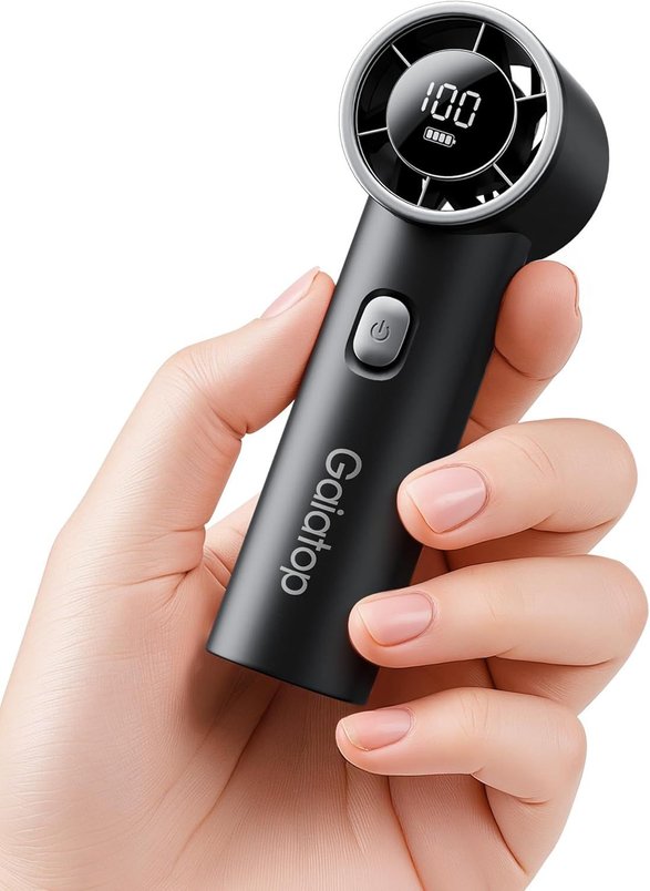 Gaiatop Mini Portable Handheld Fan – 6 Speeds, Up to 16H Cooling for £11.99
