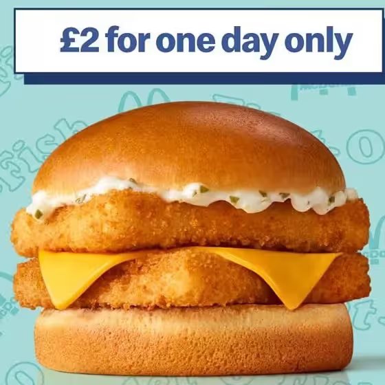 Double Filet-O-Fish £2 on McDonald's app
