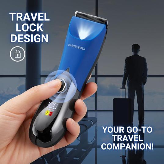 BarberBoss Men’s Groin &amp; Body Trimmer, Dual Speed, Waterproof for