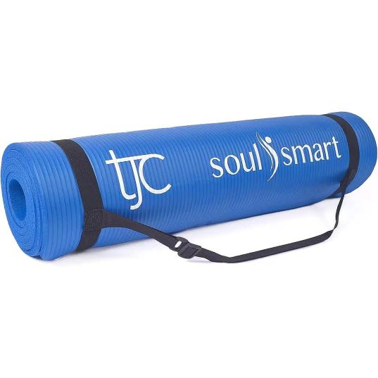 Soul Smart 10MM NBR Yoga Mat with Carry Strap for Gym &amp; Home Workout for £2