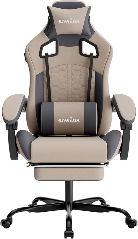 Ergonomic gaming chair with massage and footrest for £59.99
