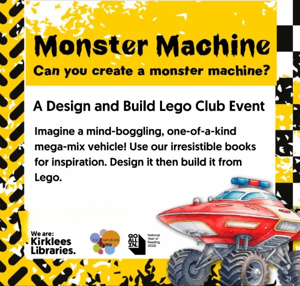 Monster Machine -  A design and build Lego club event.