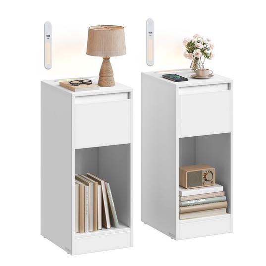 VASALAGE Record player stand with vinyl storage and three tier side table for £44.99
