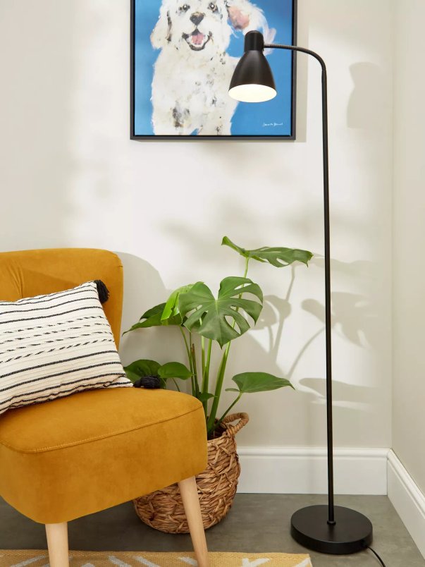 John Lewis Brandon Floor Lamp, Black for £12.75