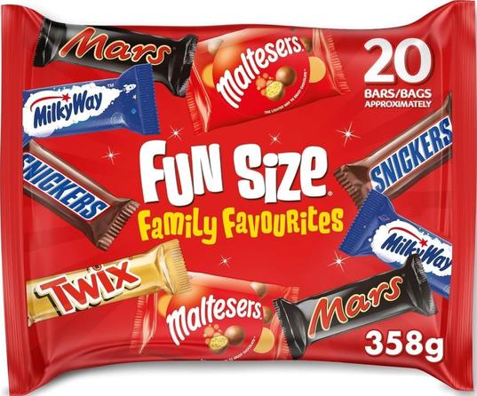 Mixed fun size chocolate bars  20 Pieces (358g) £3.15 S&amp;S