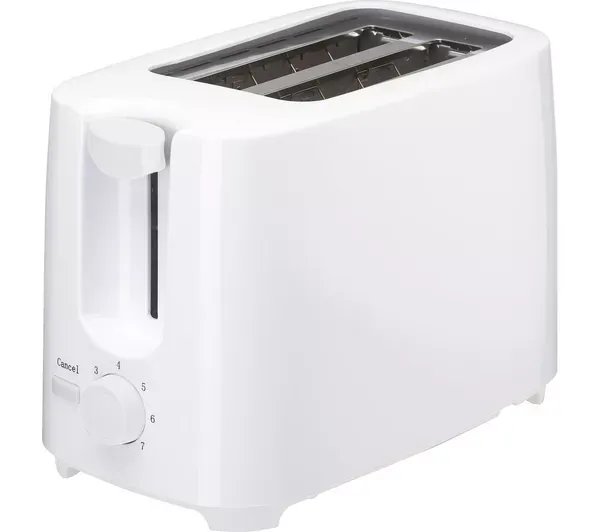 ESSENTIALS C02TW17 2-Slice Toaster - White for £6.99