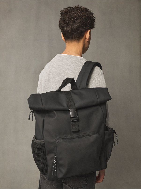 Black Roll Top Backpack for £10