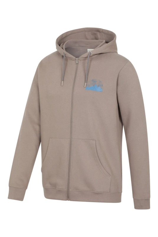Free Delivery - No Minimum Spend + Extra 20% off W/Code - Texture Mountain Graphic Mens Full Zip Hoodie for £9.99 was £49.99