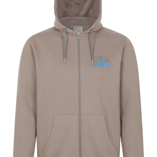 Free Delivery - No Minimum Spend + Extra 20% off W/Code - Texture Mountain Graphic Mens Full Zip Hoodie for £9.99 was £49.99